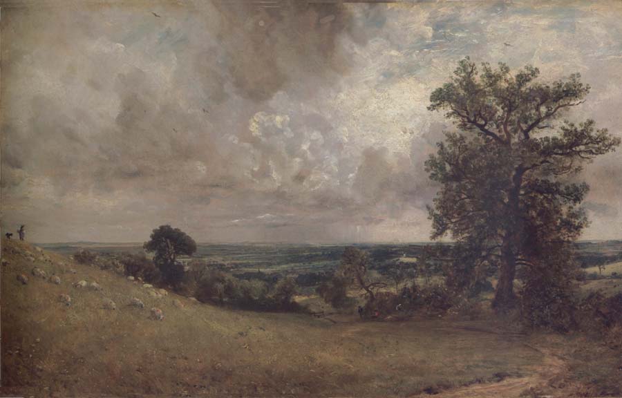 John Constable West End Field,Hampstead,noon